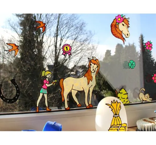 KiDS Window Color "Ponyhof", 6 x 25 ml