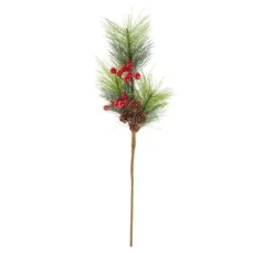 Kiefern-Pick mit Beeren und Zapfen, L 45 cm