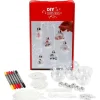 Komplett-Set "Weihnachtskugeln mit Schnee"