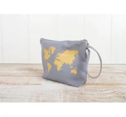 Kosmetiktasche mit Reißverschluss, 22 x 17 cm, Grau