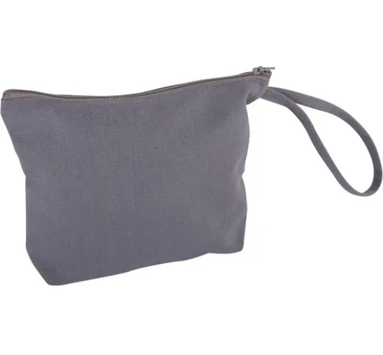 Kosmetiktasche mit Reißverschluss, 22 x 17 cm, Grau