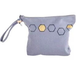Kosmetiktasche mit Reißverschluss, 22 x 17 cm, Grau