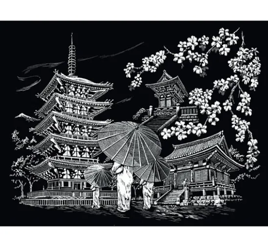 Kratzbild "Kyoto Temple"