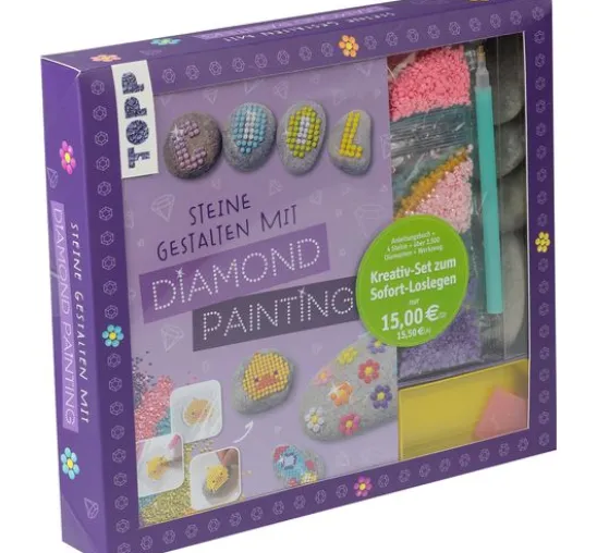 Kreativ-Set "Steine gestalten mit Diamond Painting"
