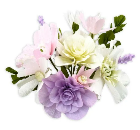 Krepppapier-Blumen-Set