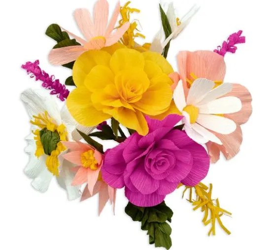 Krepppapier-Blumen-Set