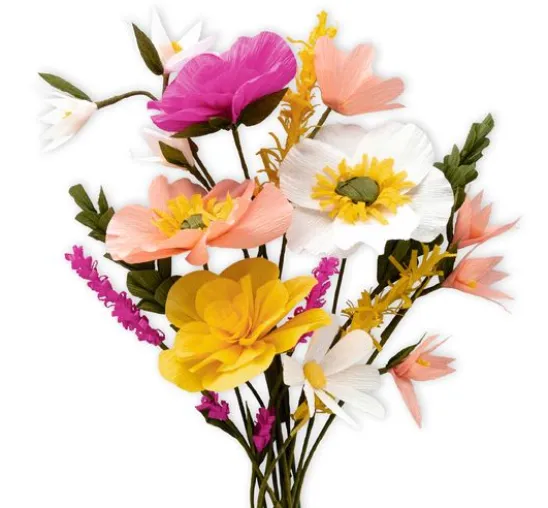Krepppapier-Blumen-Set