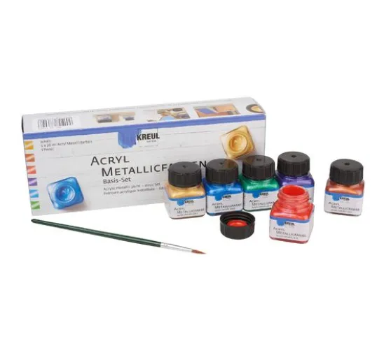 KREUL Acryl Metallicfarben Creativ-Set