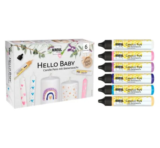 KREUL Candle Pen "Hello Baby" 6er-Set