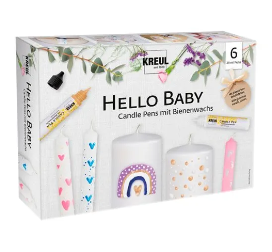 KREUL Candle Pen "Hello Baby" 6er-Set
