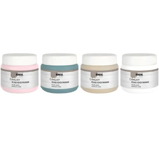 KREUL Chalky Kreidefarben Basis-Set, 4 x 150 ml