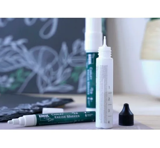 KREUL Chalky Kreide Marker Weiß 4er-Set