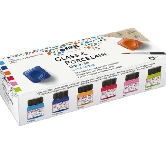 KREUL Glass & Porcelain Classic-Set "Color Living"