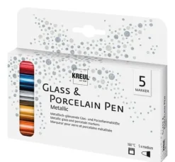 KREUL PorcelainPen metallic 160°C, 5er-Set