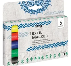 KREUL Textil Marker medium, 5er-Set
