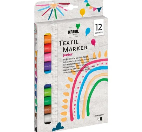 KREUL Textil Marker medium "Junior", 12er-Set