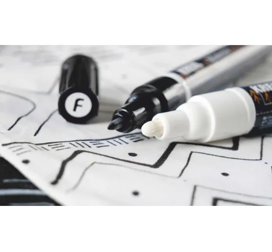 KREUL Textil Marker Opak "Black & White", 4er-Set