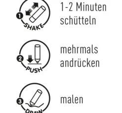 KREUL Triton Acrylic Marker "edge", 2er-Set, Schwarz & Weiß