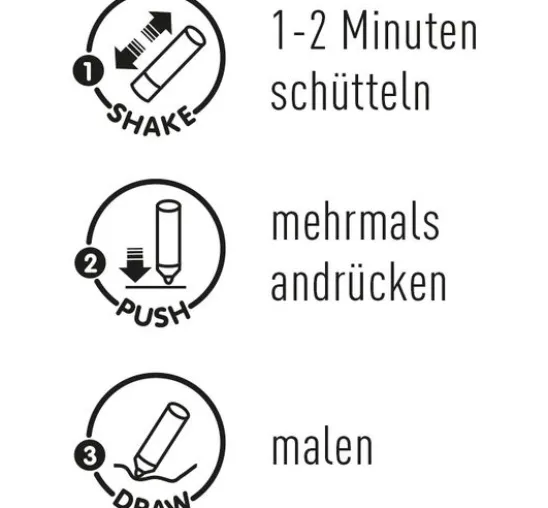 KREUL Triton Acrylic Marker "edge", 2er-Set, Schwarz & Weiß