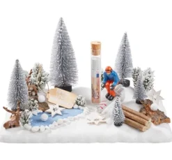 Landschaft aus Styropor mit Schnee
