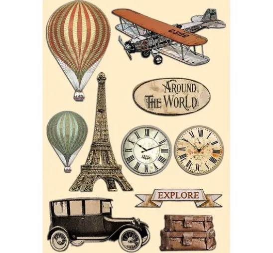 Lasercut-Motive"Around the World"