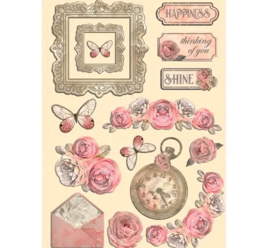 Lasercut-Motive "Shabby Rose"