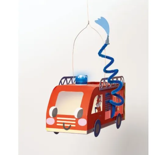 Laternen-Bastelset "Feuerwehr", inkl. 2 LED Lichter