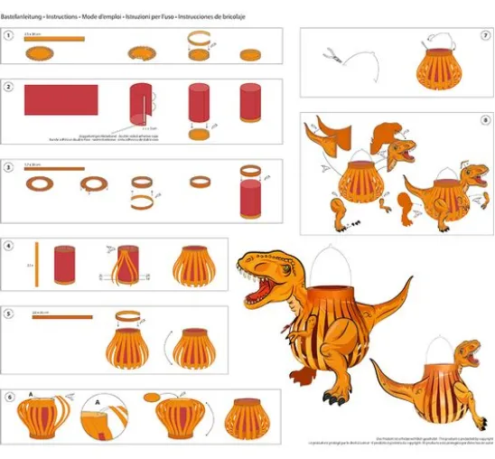 Laternen-Bastelset "T-Rex"
