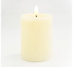 LED-Echtwachskerze "10 x 7,5 cm", mit Timer