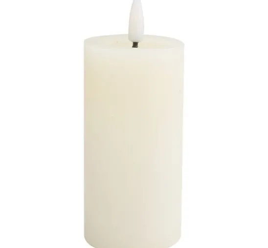 LED-Echtwachskerze "10 x 5 cm", mit Timer 6/18 Std.