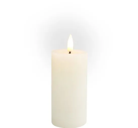LED-Echtwachskerze "10 x 5 cm", mit Timer 6/18 Std.