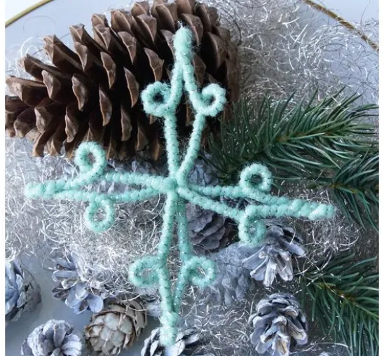 Magazin DIY Filz + Wolle + Draht Herbst Weihnachten "Retro-Wickelsterne"