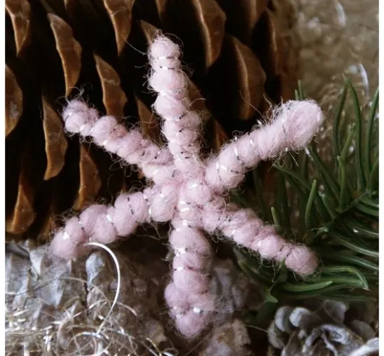 Magazin DIY Filz + Wolle + Draht Herbst Weihnachten "Retro-Wickelsterne"