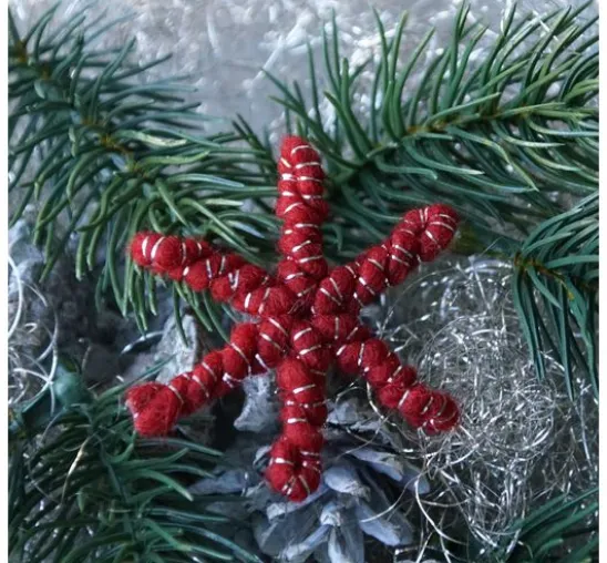 Magazin DIY Filz + Wolle + Draht Herbst Weihnachten "Retro-Wickelsterne"
