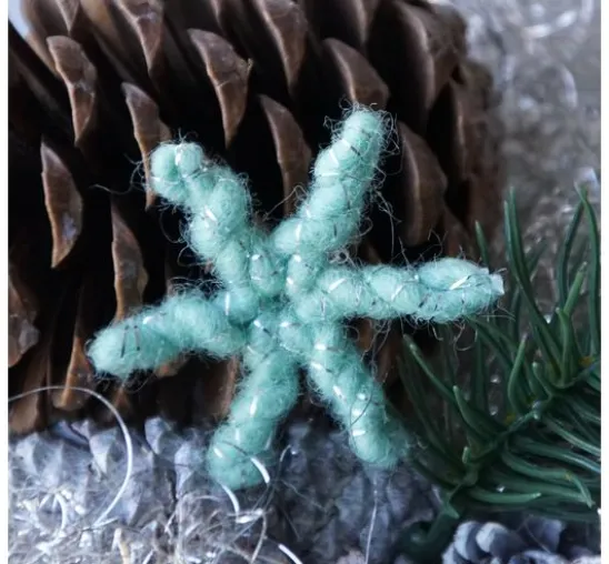 Magazin DIY Filz + Wolle + Draht Herbst Weihnachten "Retro-Wickelsterne"