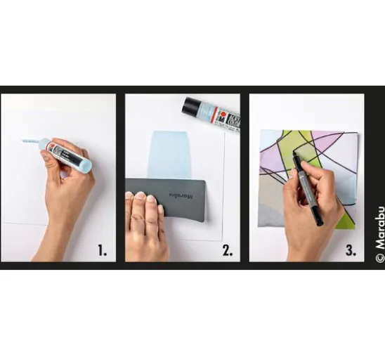 Marabu Acryl Color Squeegee Art Set