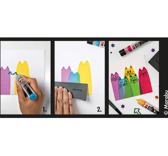 Marabu Acryl Color Squeegee Art Set