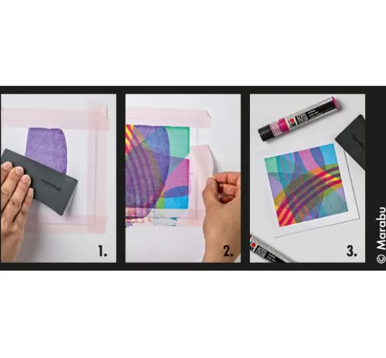 Marabu Acryl Color Squeegee Art Set