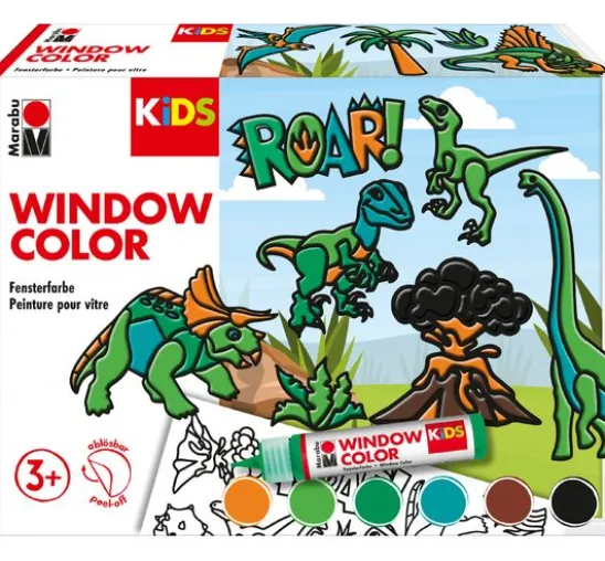 Marabu KiDS Window Color Set "Dinosaurier"