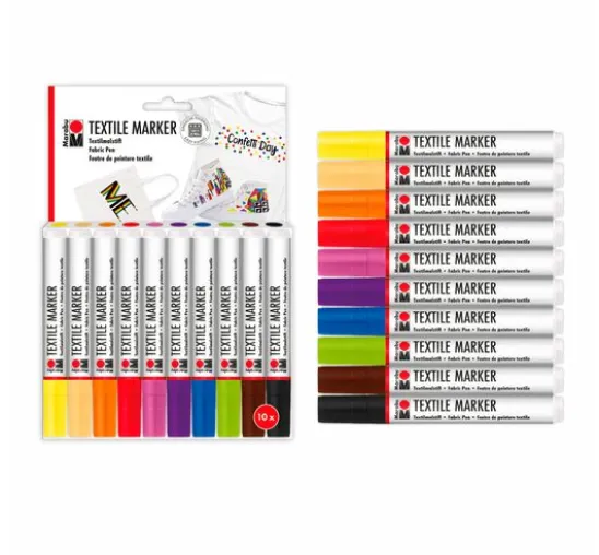 Marabu Textile Marker, 10er-Set
