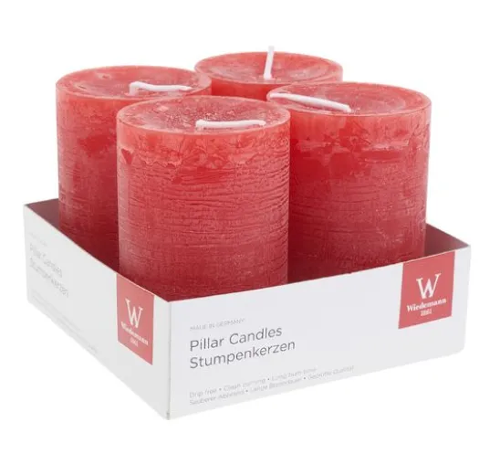 Marble Kerze, durchgefärbt, 4er-Pack