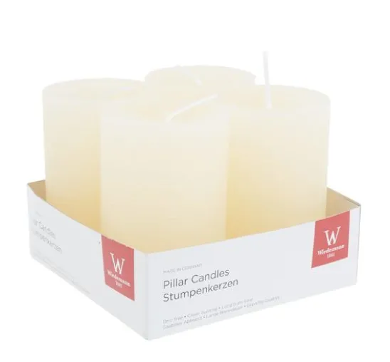 Marble Kerze, durchgefärbt, 4er-Pack