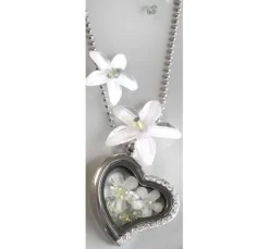 Medaillon-Anhänger "Herz mit Strass"