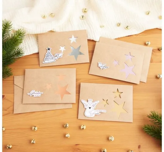 Metallic- und Glitzerpapier-Mix, A4, 32 Blatt