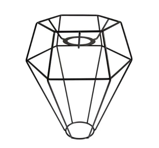 Metall-Lampenschirmrahmen, schwarz beschichtet