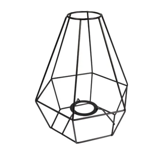 Metall-Lampenschirmrahmen, schwarz beschichtet