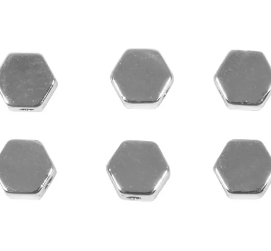 Metall Perlen "Hexagon"