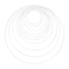 Metallring "Kreis", 10 - 40 cm, 10er-Set, Weiß