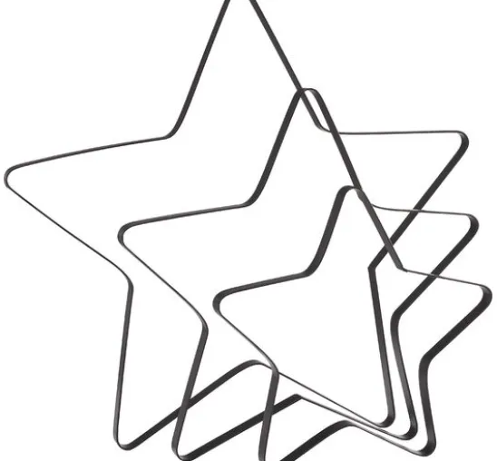 Metallring Stern "Auri", Schwarz