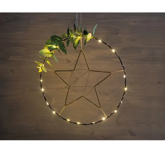 Metallring "Stern", 3er-Set, Goldfarben
